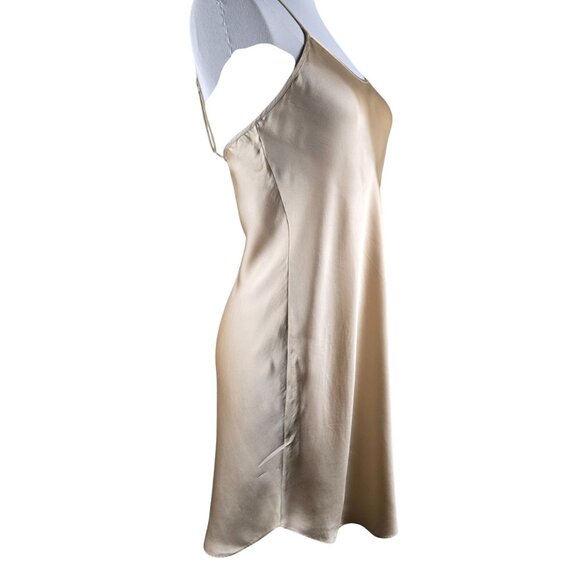 Natori M Pure Silk Slip Dress Teddy Chemise Nightgown Bias Cut EUC - Picture 5 of 11